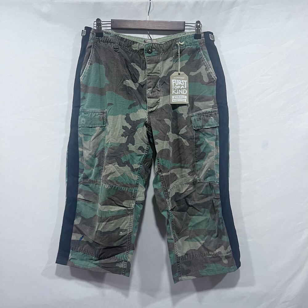 FURST OF A KIND‎ Camo Cargo Size 34x20 Military Baggy Pants Light Distressed NWT
